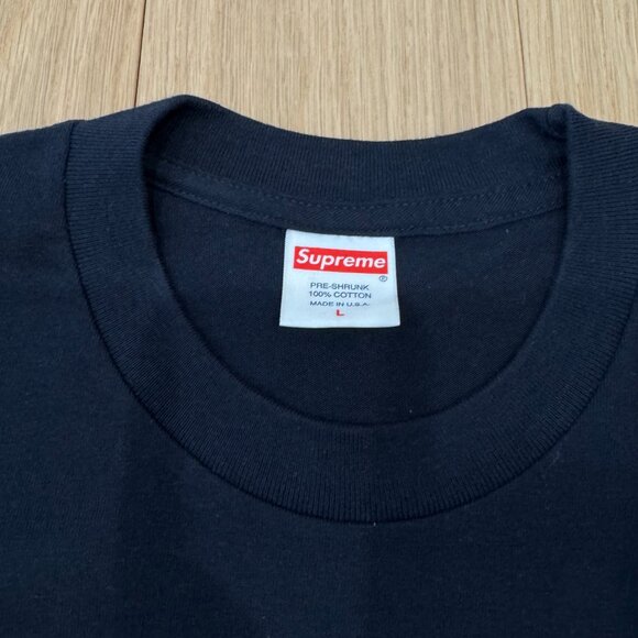 *SOLD* Supreme New York Mary J. Blige Real Love T-Shirt Navy Large - Picture 4 of 4